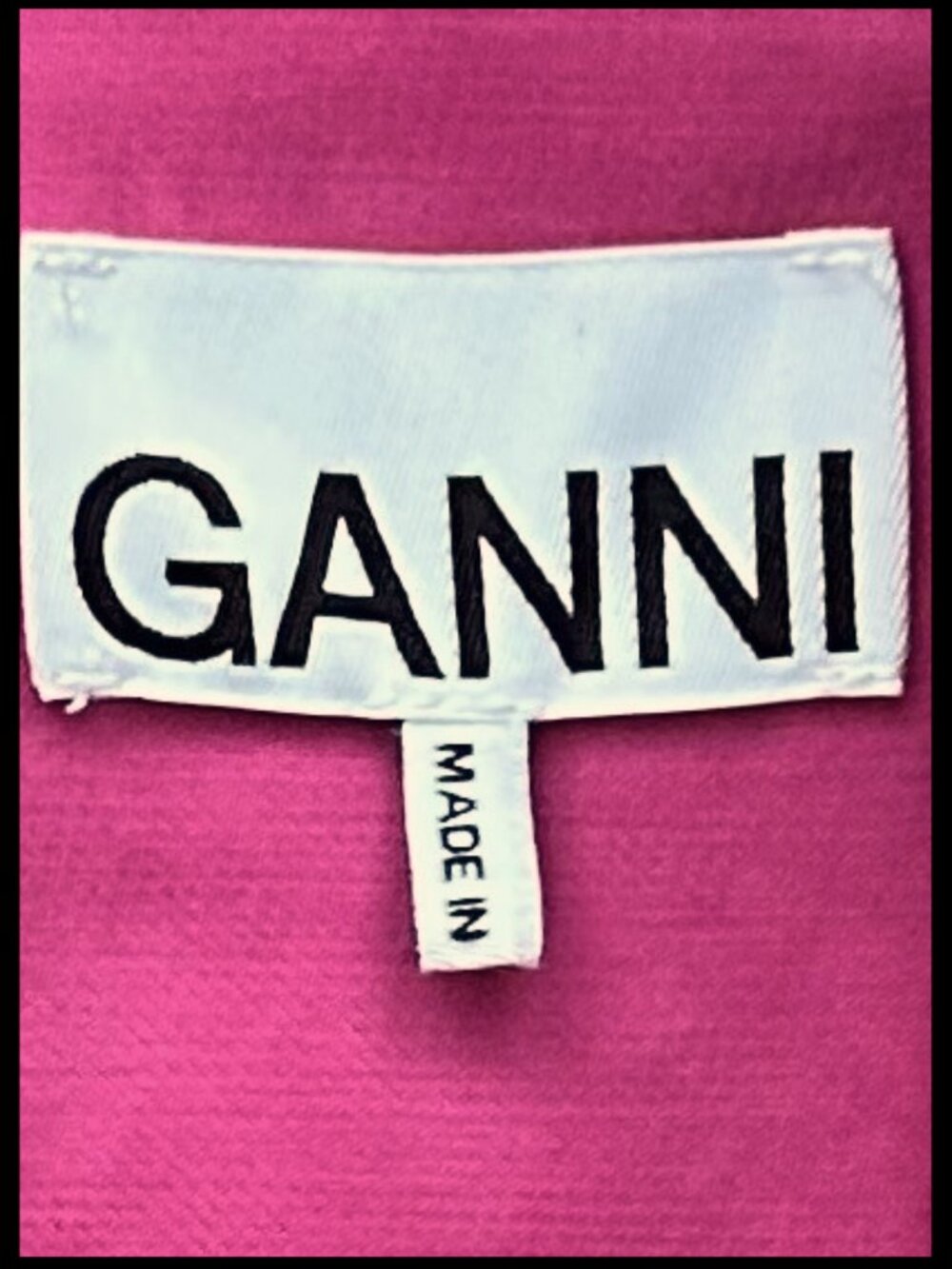 GANNI Washed Satin Crop Shirt Fuchsia Pink Blazer 36 US 4 - Picture 7 of 9